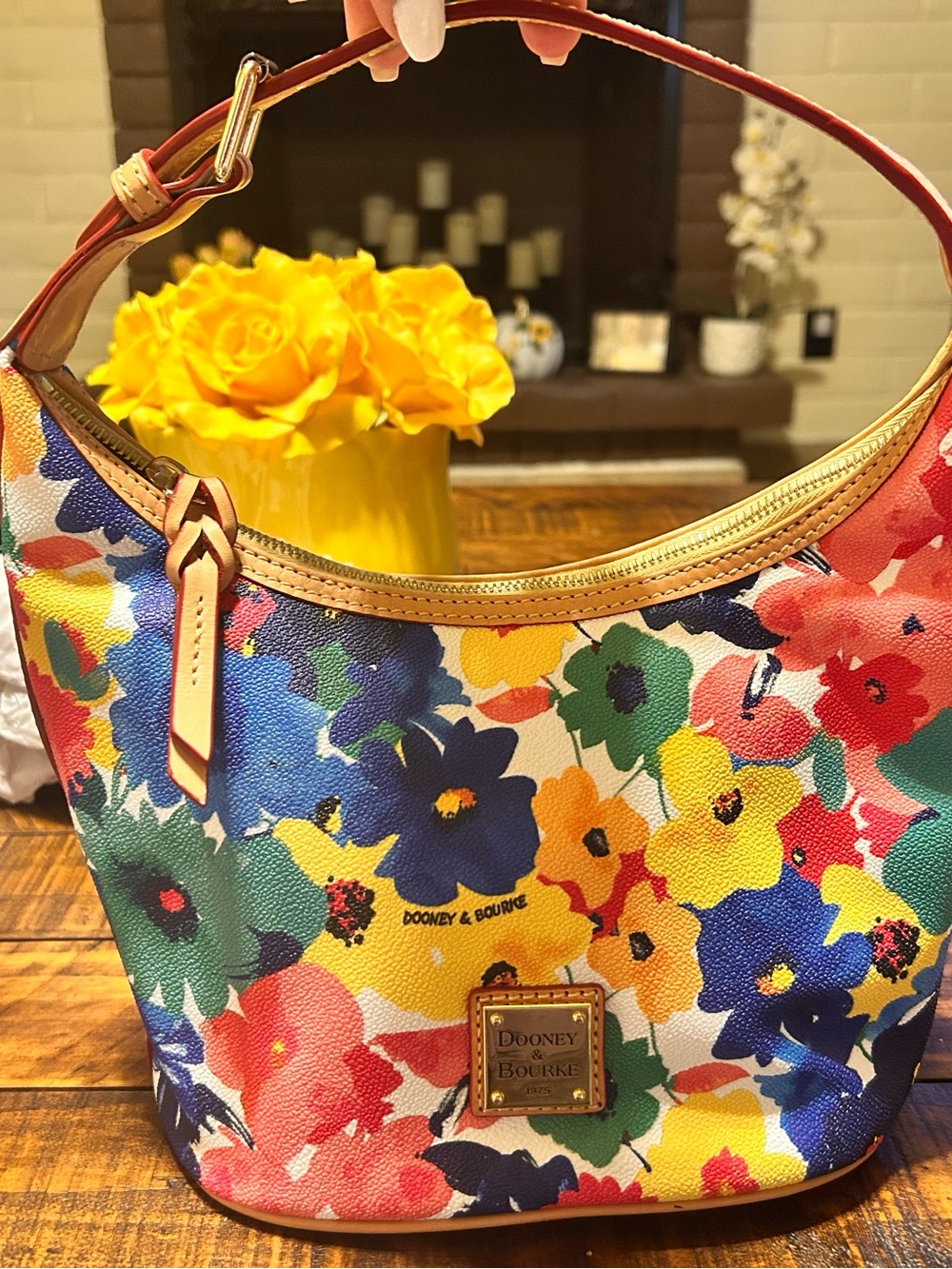 Dooney & Burke Botanical Floral Small Hobo bag- multicolored